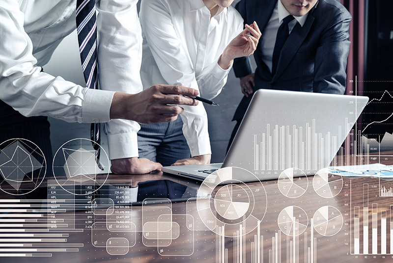 Business statistics concept.